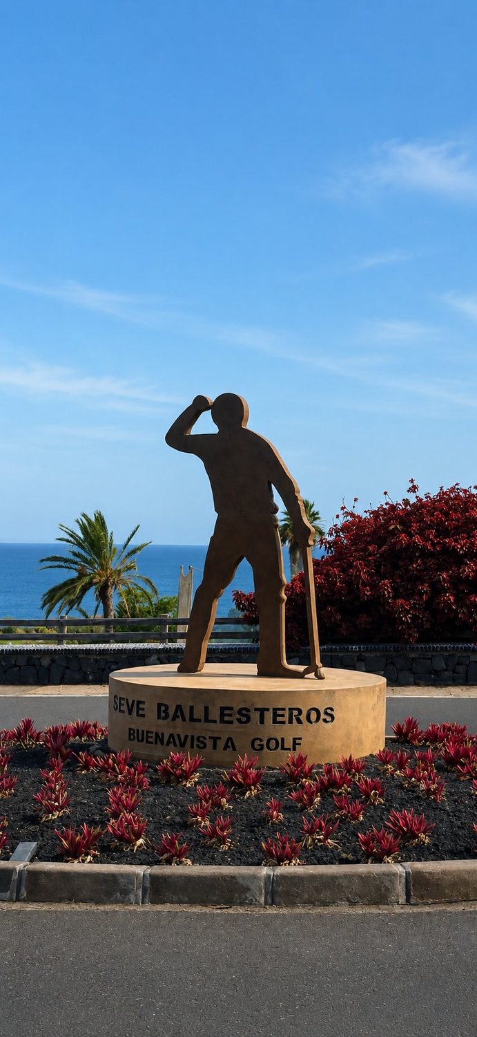 Seve Ballesteros statue at Buenavista Golf, north Tenerife